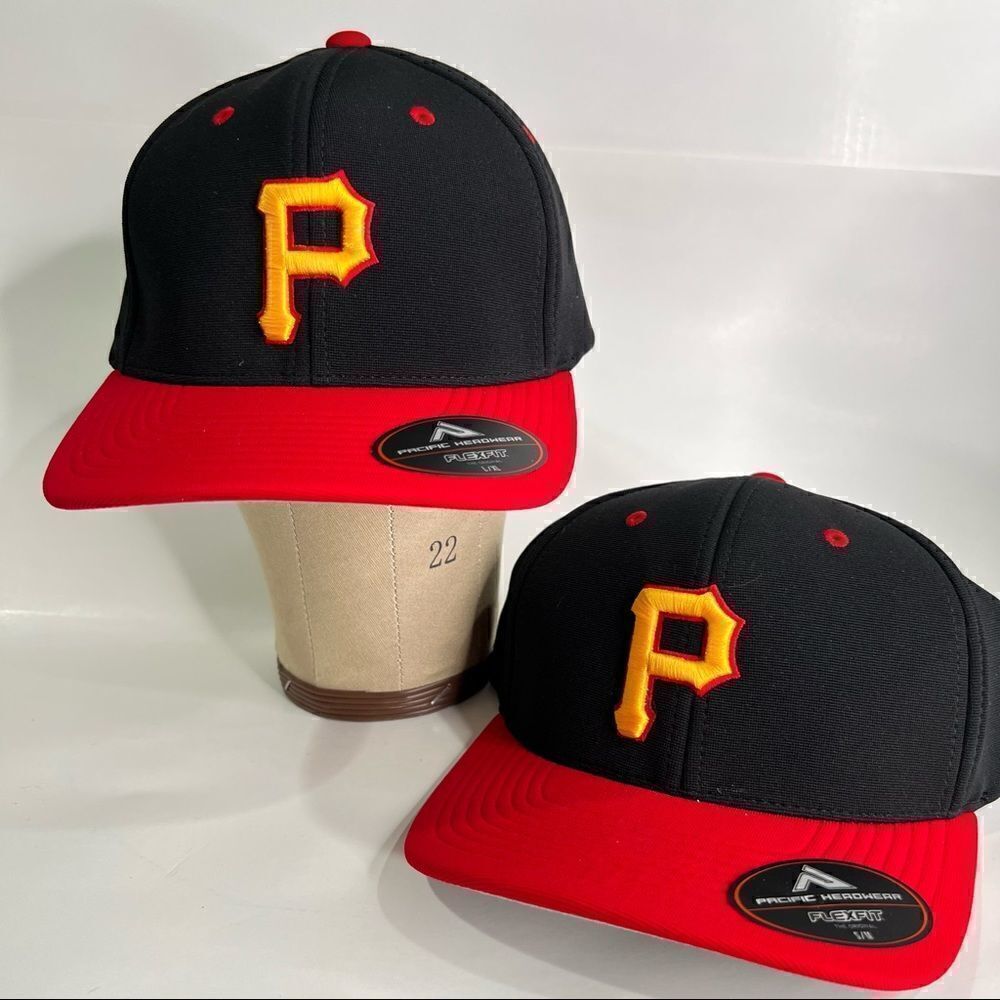 Pacific Headwear Pottstown Pirates Flexfit Ball cap Bundle of 2 NWOT